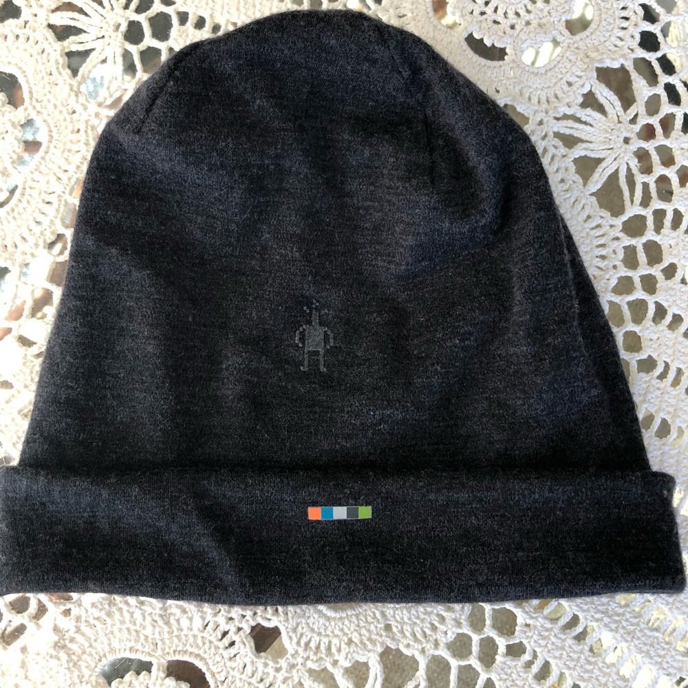 Smartwool Charcoal Grey Beanie Hat One Size Fits Most Stretchy Lined Unisex